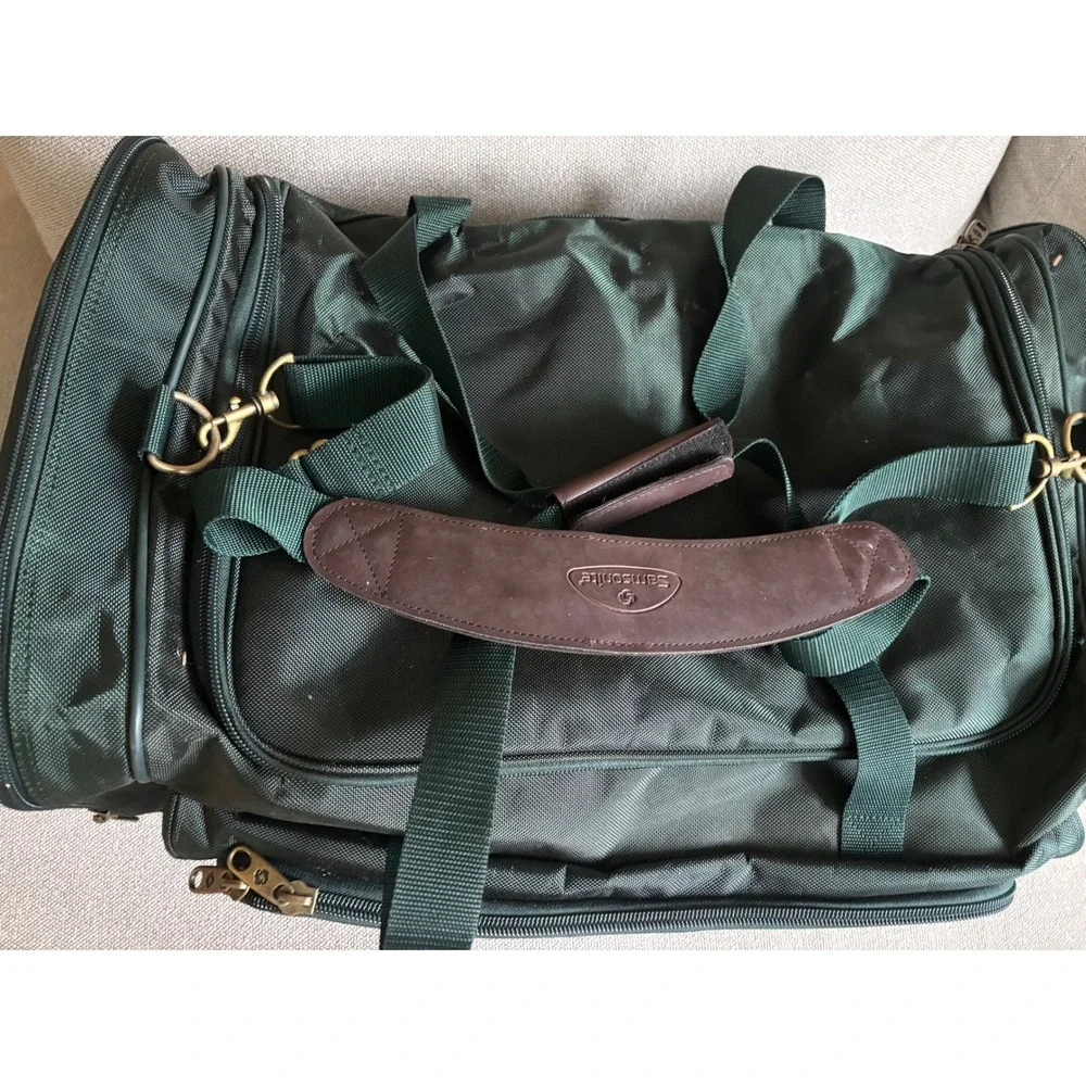 Samsonite Duffel Bag Forest Green Ballistic Nylon Travel Weekend
